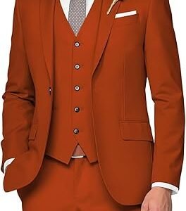 3 Piece Suit Men Slim Fit Wedding Suits for Mens Elegant One Button Jacket Single Breasted Vest Pants Set